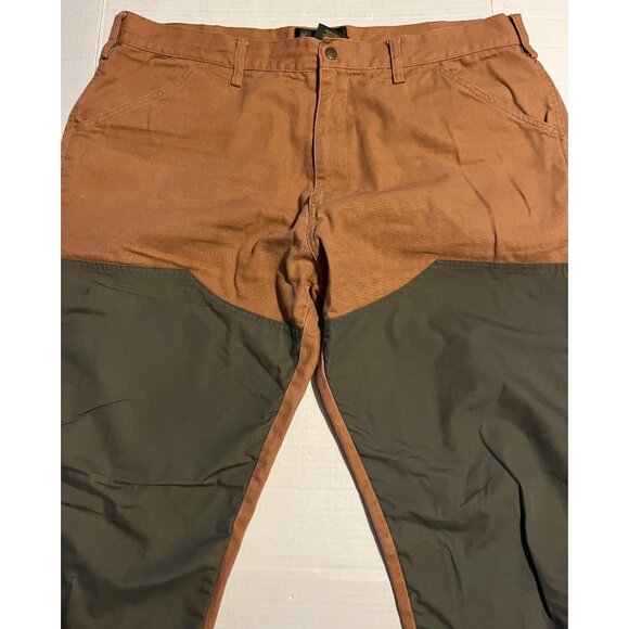 Vintage Browning Mens Canvas Brush Guard Hunting Pants 40/32 Brown/Green USA - Picture 6 of 12